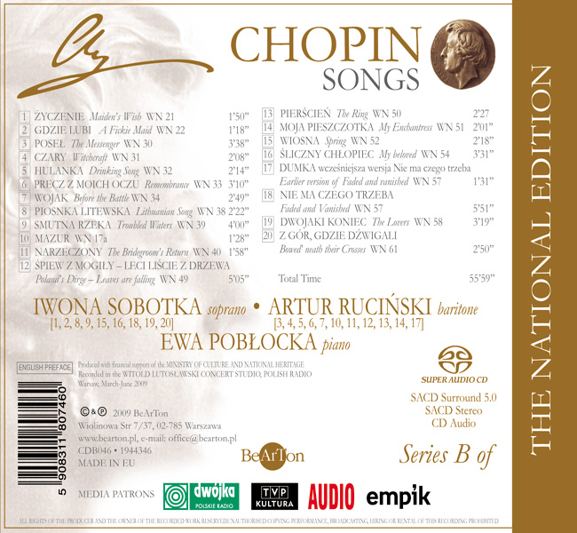 Chopin – Pieśni [B] CDB046