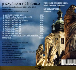 Liban Jerzy z Legnicy - Opera omnia