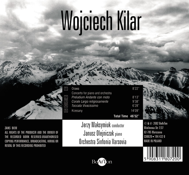 Wojciech Kilar CDB020 PMP
